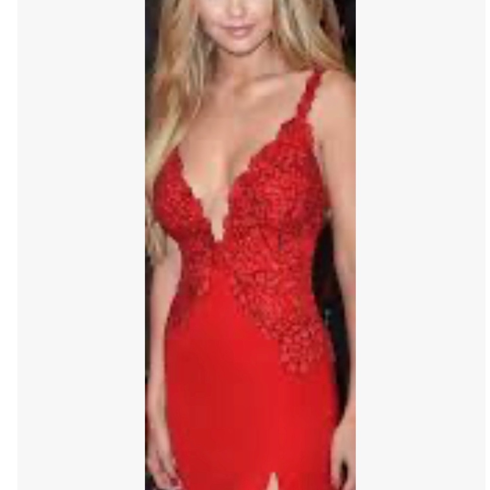 RED DRESS Prom Evening CUSTOM MADE Diane von Furstenberg, as seen on Gigi Hadid - Picture 6 of 15